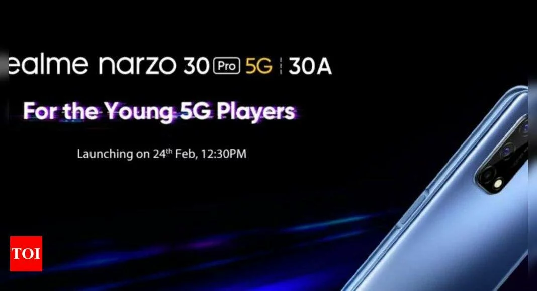 realme narzo 30: Realme Narzo 30 and Narzo 30 Pro 5G to launch in India today: How to watch live stream - Times of India